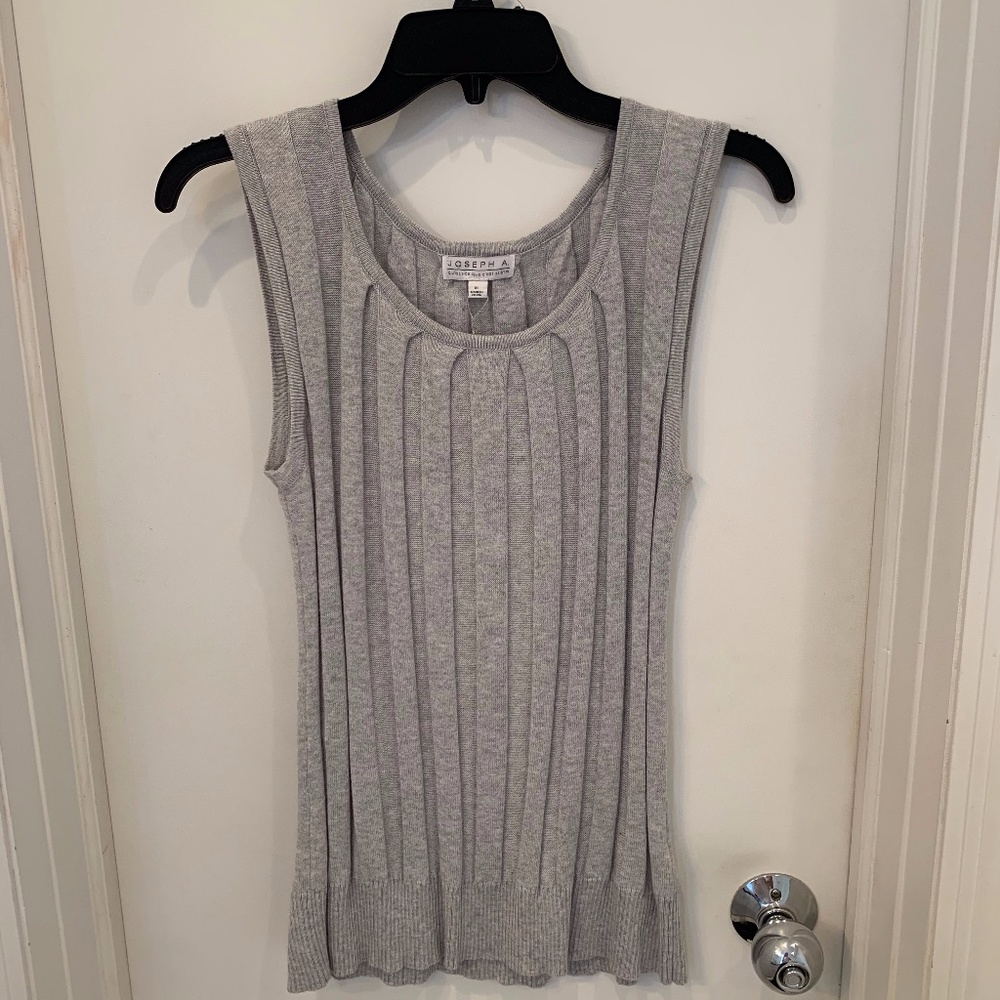 NWT Joseph A Knit Shell Top XL - Light Grey